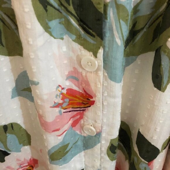 LOFT Women's Size 0 Cotton Floral Dress NWT - Picture 5 of 8